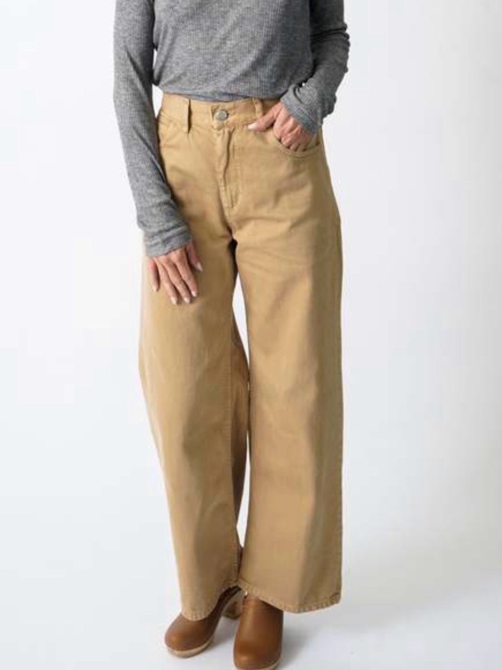 Rachel Comey Wide-Leg Puerto Pant Denim in Camel - Size 2